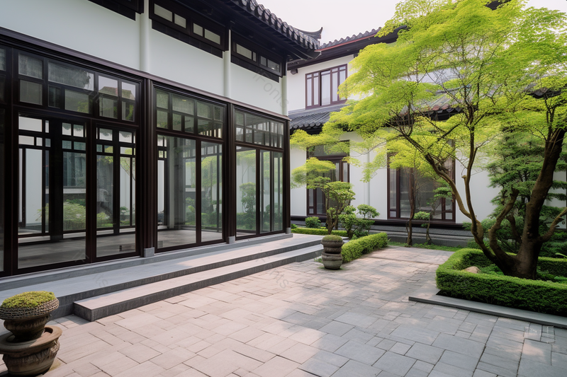 别墅样板间庭院格局景观绿化环境,高清,摄影图,摄影图片,图片大全,摄影图免费下载